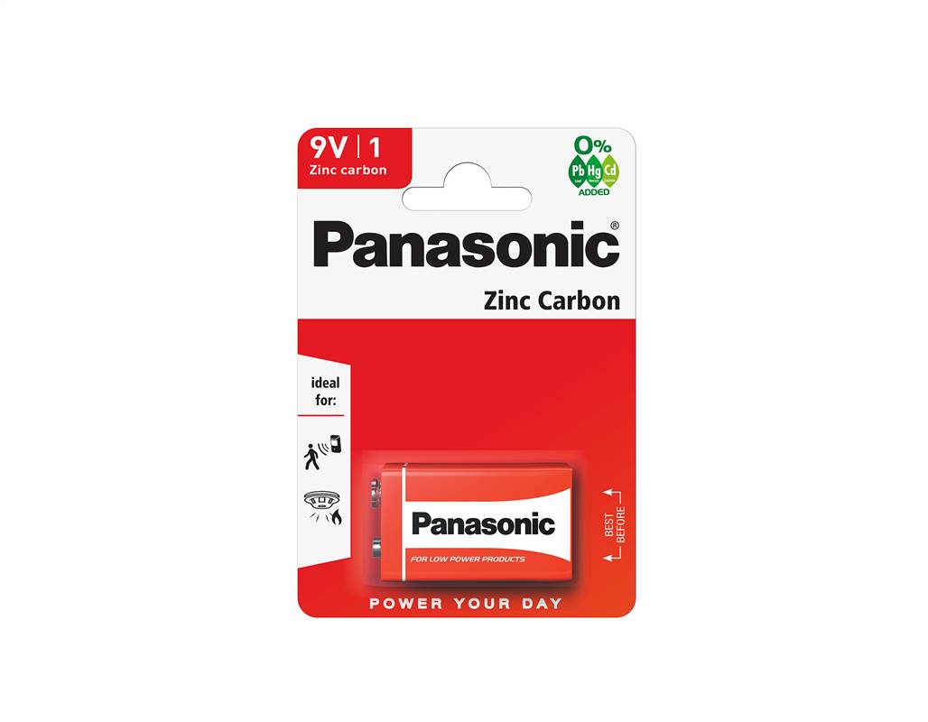 Panasonic 6F22RZ (6LR61) 1BP 9V Zinc