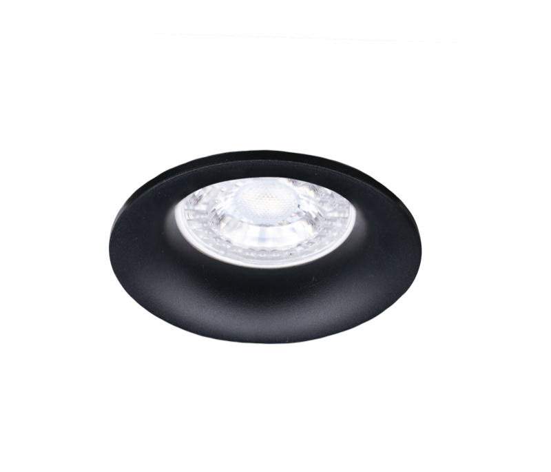CENTURY Klak vestavný korpus bodovka pro LED žárovku černý včetně držáku na žárovku GU10