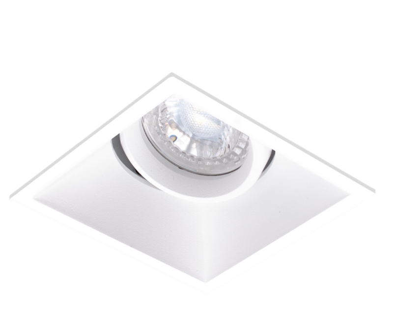 CENTURY Klak vestavný korpus bodovka pro LED žárovku výklopný včetně držáku na žárovku GU10 bílá