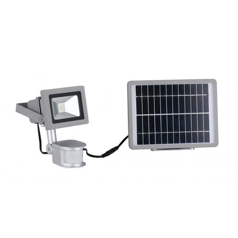 FANEUROPE Elios, solární nástěnný reflektor, 9W LED, 5000K, IP44, se senzorem pohybu a denního světla