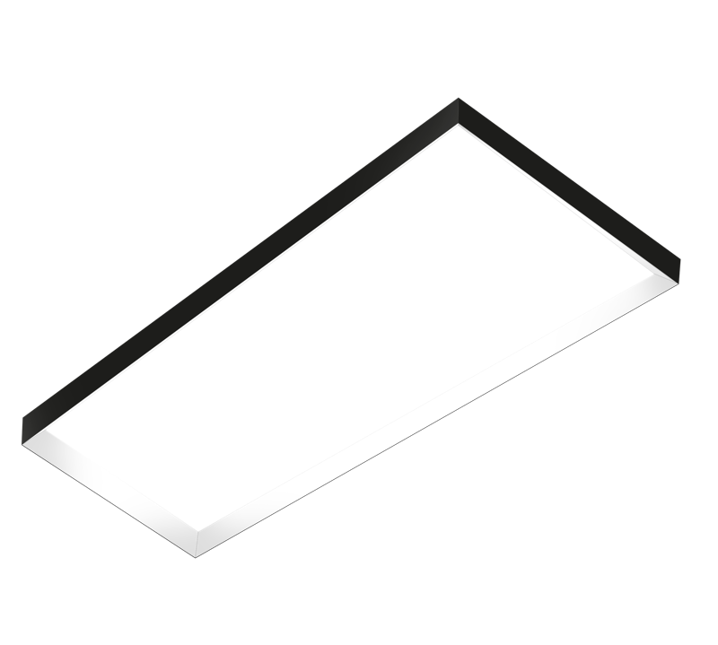 CENTURY Rám 600x1200x67mm k přisazení LED panelu černý