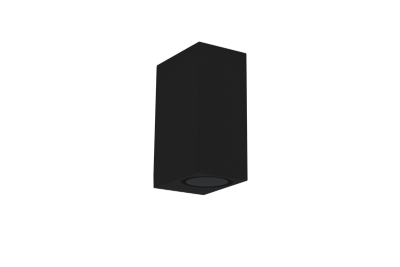 CENTURY AXO nástěnné svítidlo hranaté 2xGU10 IP54 černé updown