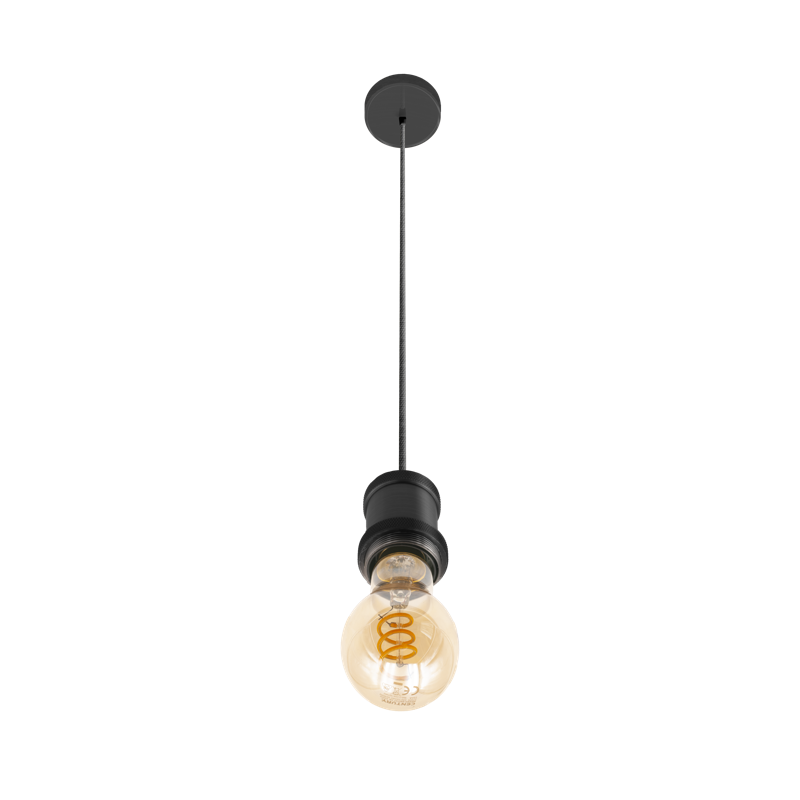 CENTURY FUSION AL závěsné svítidlo 1,5m perlově černé pro LED žárovky E27 