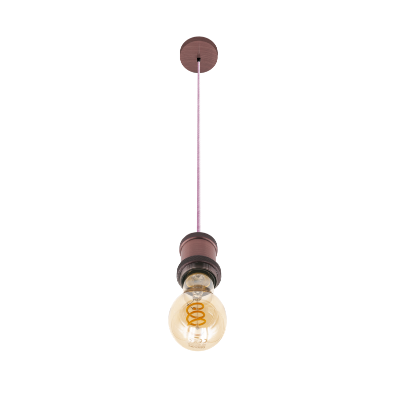 CENTURY FUSION AL závěsné svítidlo 1,5m tmavě růžové pro LED žárovky E27 