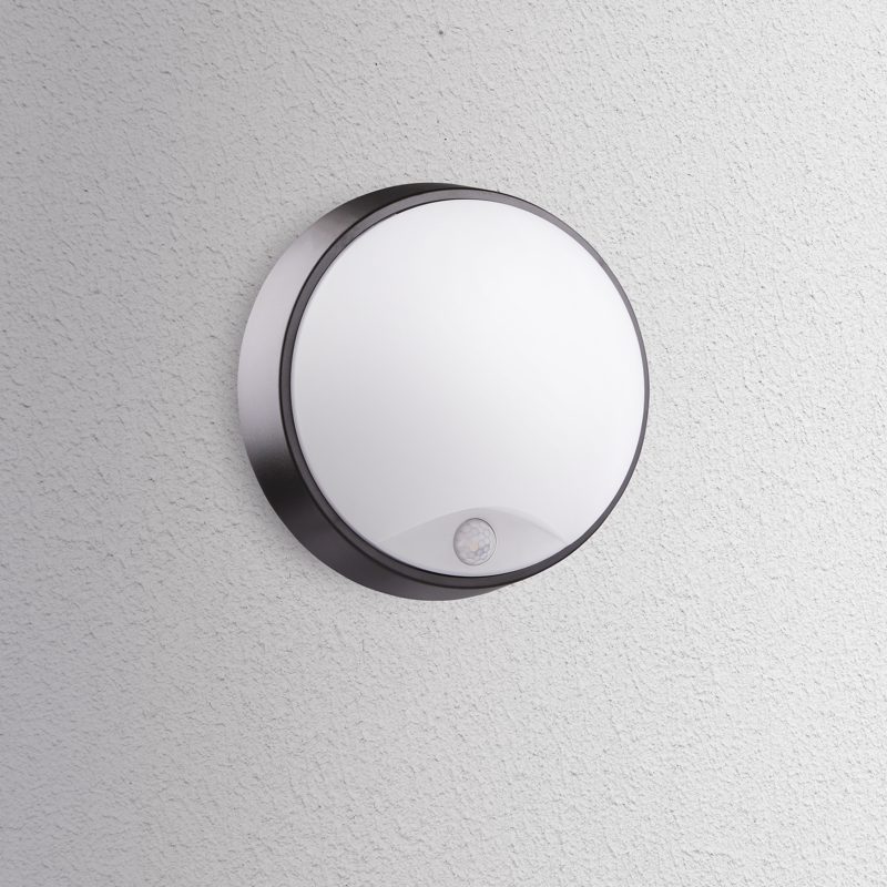 CENTURY OASI LED nástěnné svítidlo 14W CCT 1000lm IP54 černé senzor