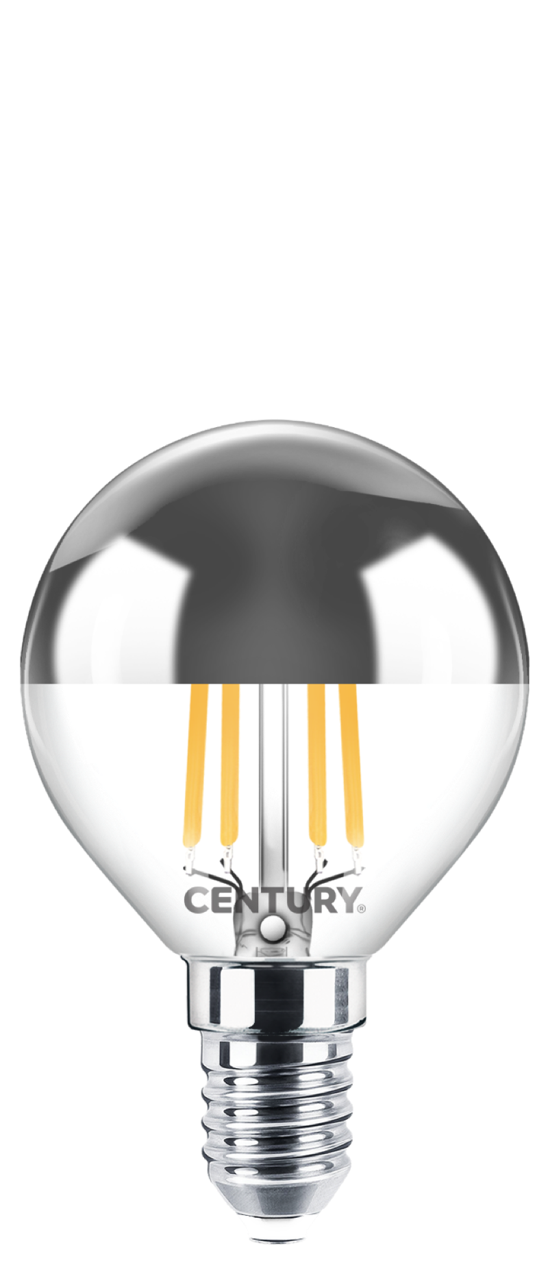 CENTURY INCANTO LED FILAMENT kapka silver crown čirá 6W E14 2700K 680lm IP20 stmívatelná