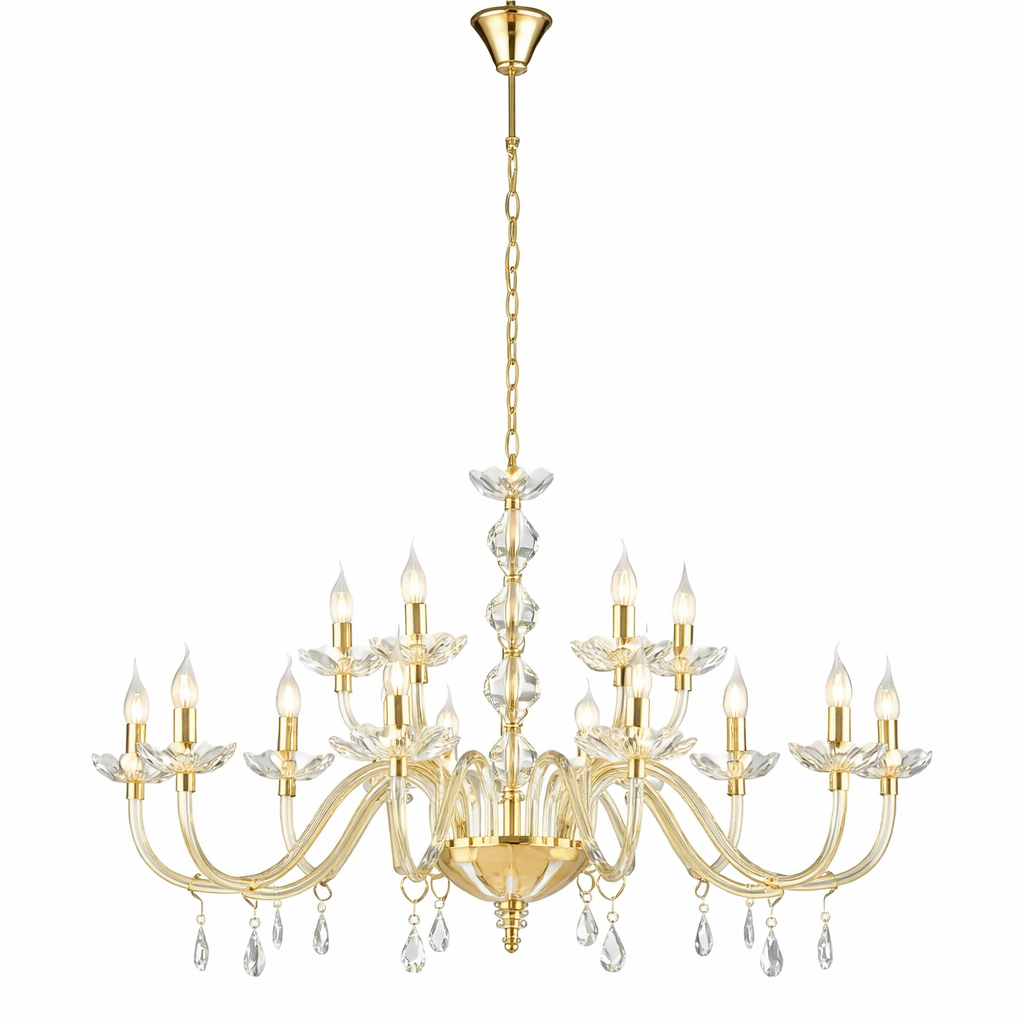 FAN Europe Svítidlo RIFLESSO Závěsné 15xE14 Zlaté IP20