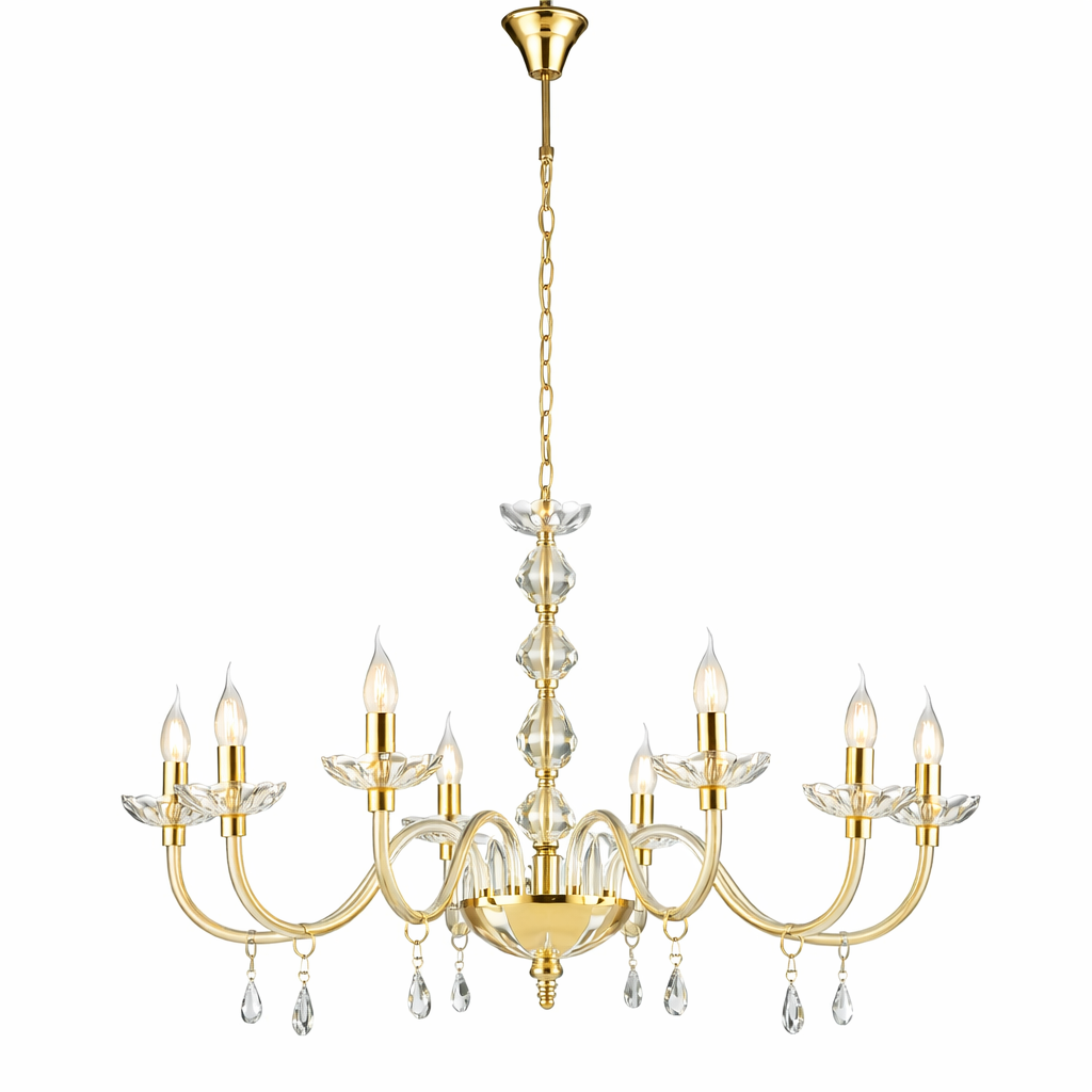 FAN Europe Svítidlo RIFLESSO Závěsné 8xE14 Zlaté IP20