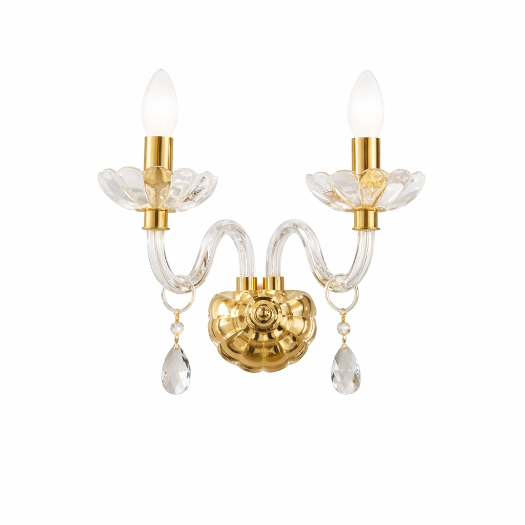 FAN Europe Svítidlo RIFLESSO Nástěnné 2xE14 Zlaté IP20