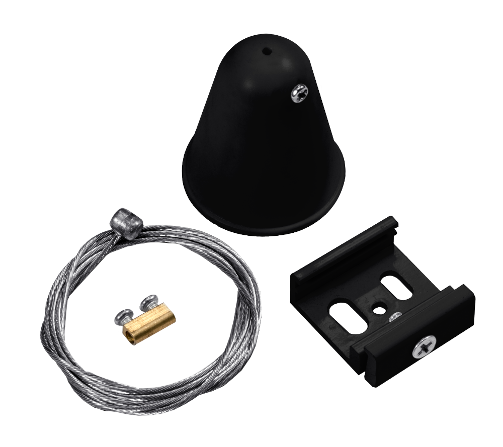 CENTURY Závěs pro 3 fázovou lištu TRACK Černý KIT 