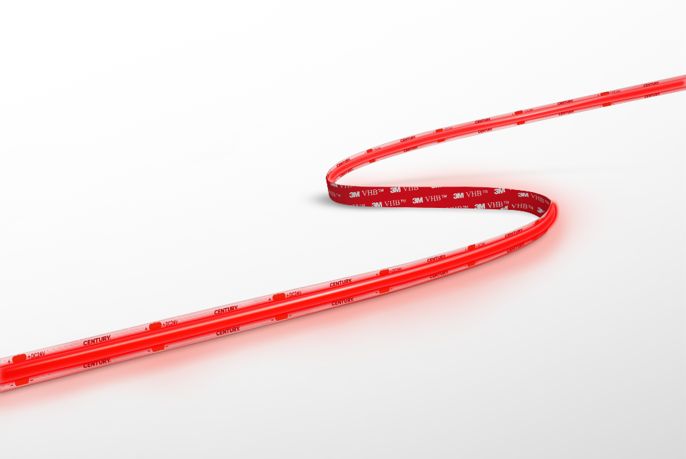 CENTURY ACCENTO COB LED pásek 5m 10W/m červený 24V RA90 stmívatelný