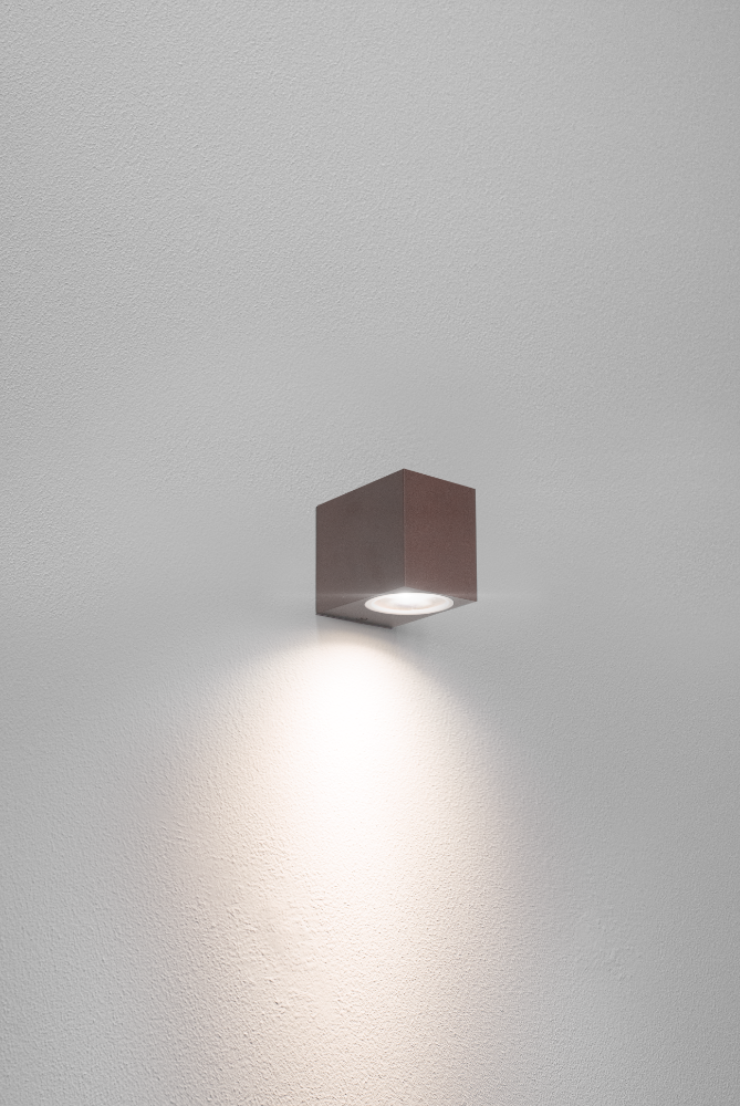 CENTURY AXO nástěnné svítidlo hranaté 1xGU10 IP54 hnědé