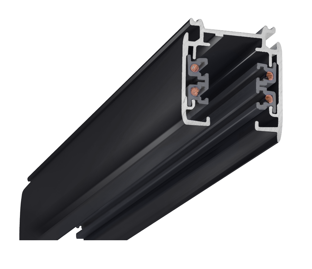 3 fázový GLOBAL TRACK napájecí lišta 2m černá