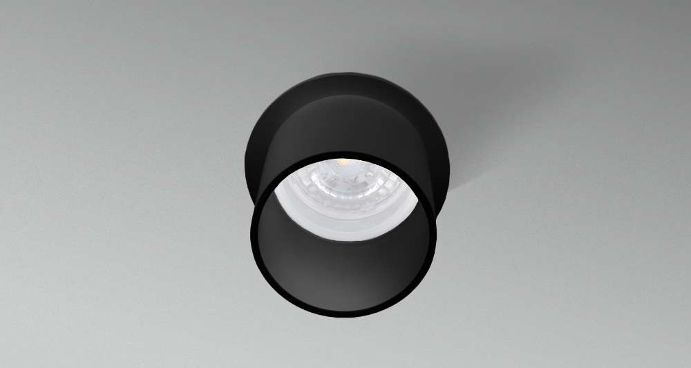 CENTURY ENFASI ROUND vestavné svítidlo na GU10 čer