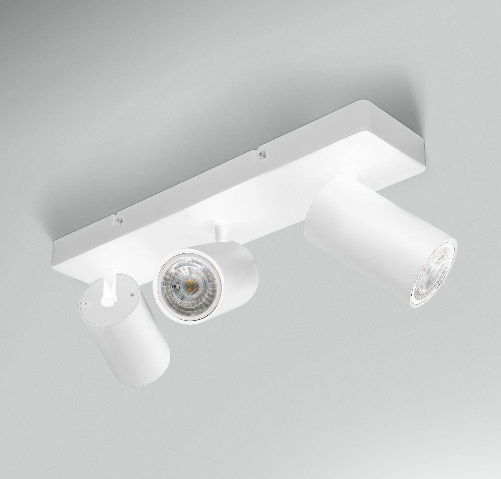 ENFASI přisazené svítidlo pro 3XGU10 BÍLÉ