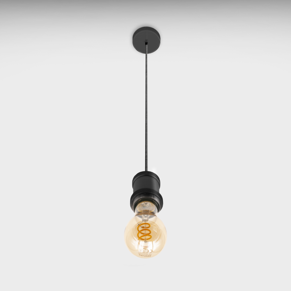 CENTURY FUSION AL závěsné svítidlo 1,5m perlově černé pro LED žárovky E27 