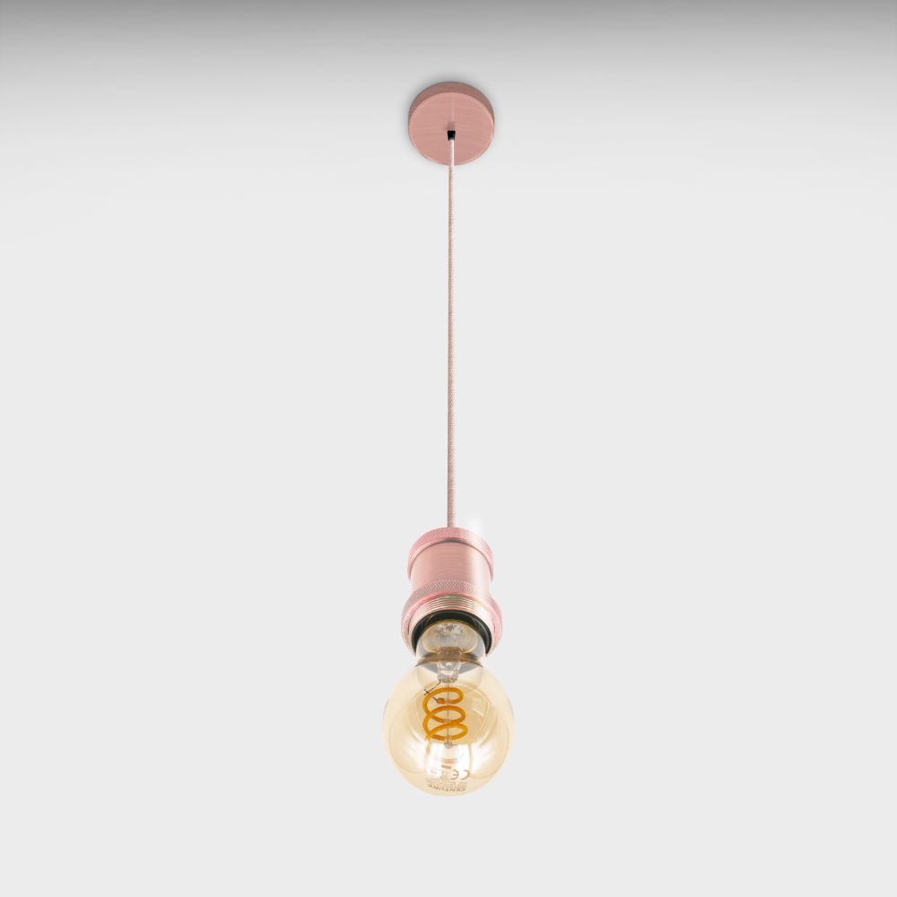 CENTURY FUSION AL závěsné svítidlo 1,5m růžové pro LED žárovky E27 