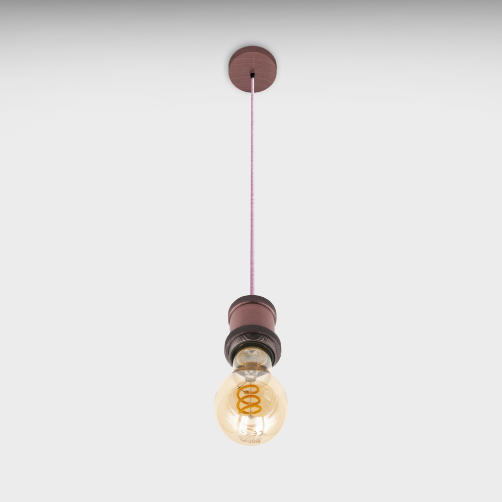 CENTURY FUSION AL závěsné svítidlo 1,5m tmavě růžové pro LED žárovky E27 