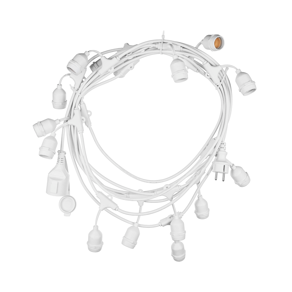 CENTURY FIESTA LED světelné osvětlení 230W E27 IP44 dl.9270mm bílý