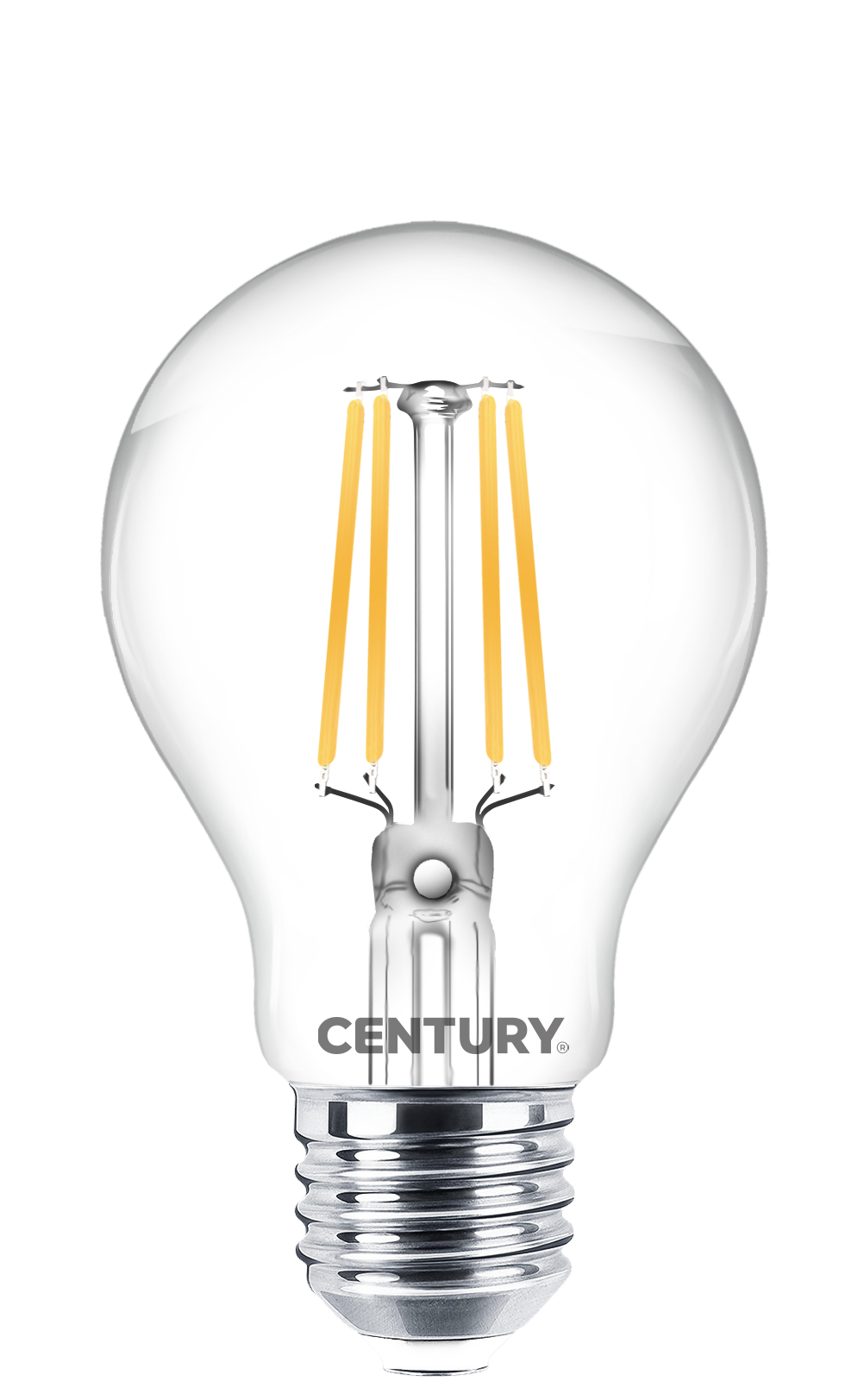 CENTURY LED FILAMENT HRUŠKA ČIRÁ 5W E27 4000K 1060lm energetická třída A