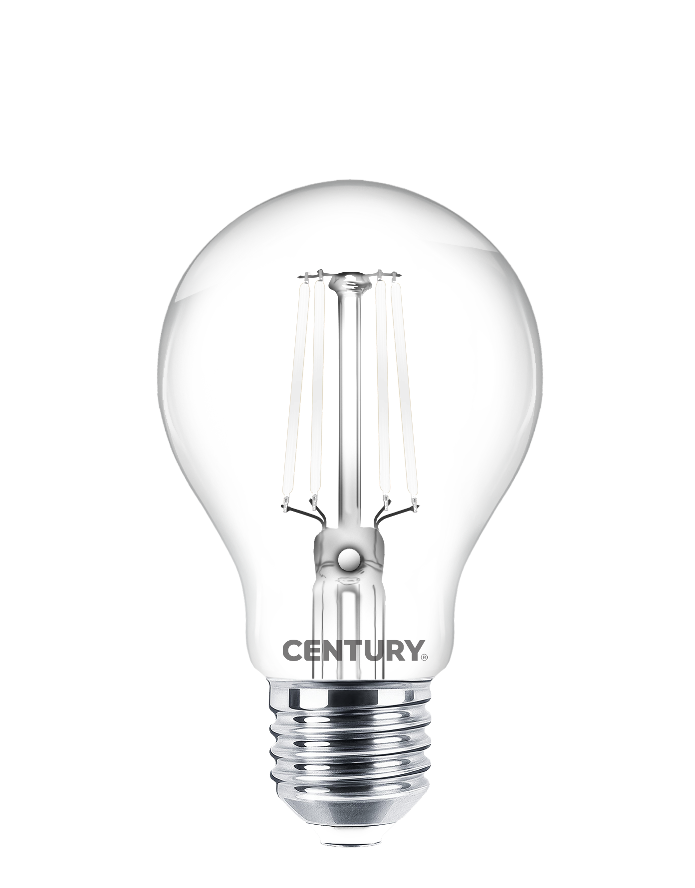 CENTURY LED FILAMENT HRUŠKA ČIRÁ 7,5W E27 2700K 806lm bílé vlákno