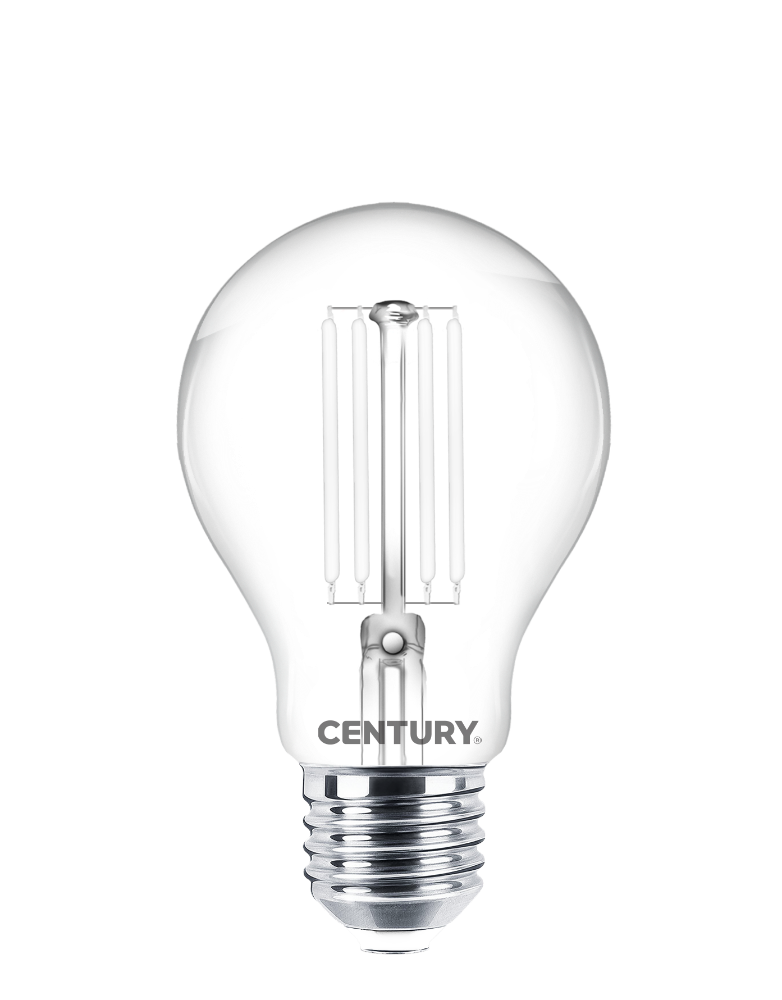 CENTURY LED FILAMENT HRUŠKA ČIRÁ 7,5W E27 4000K 806lm bílé vlákno