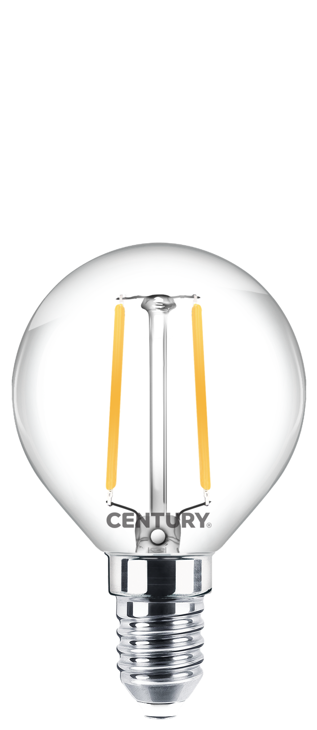 LED FILAMENT MINI GLOBE ČIRÁ 2W E14 2700K 245Lm 360d 45x76mm IP20