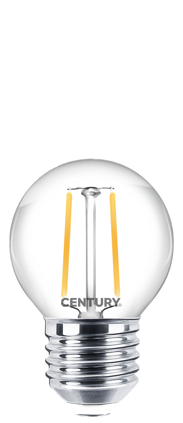 LED FILAMENT MINI GLOBE ČIRÁ 2W E27 2700K 245Lm 360d 45x76mm IP20 