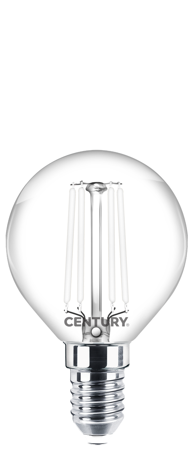 CENTURY LED FILAMENT MINI GLOBE 4,5W E14 2700K 470lm bílé vlákno