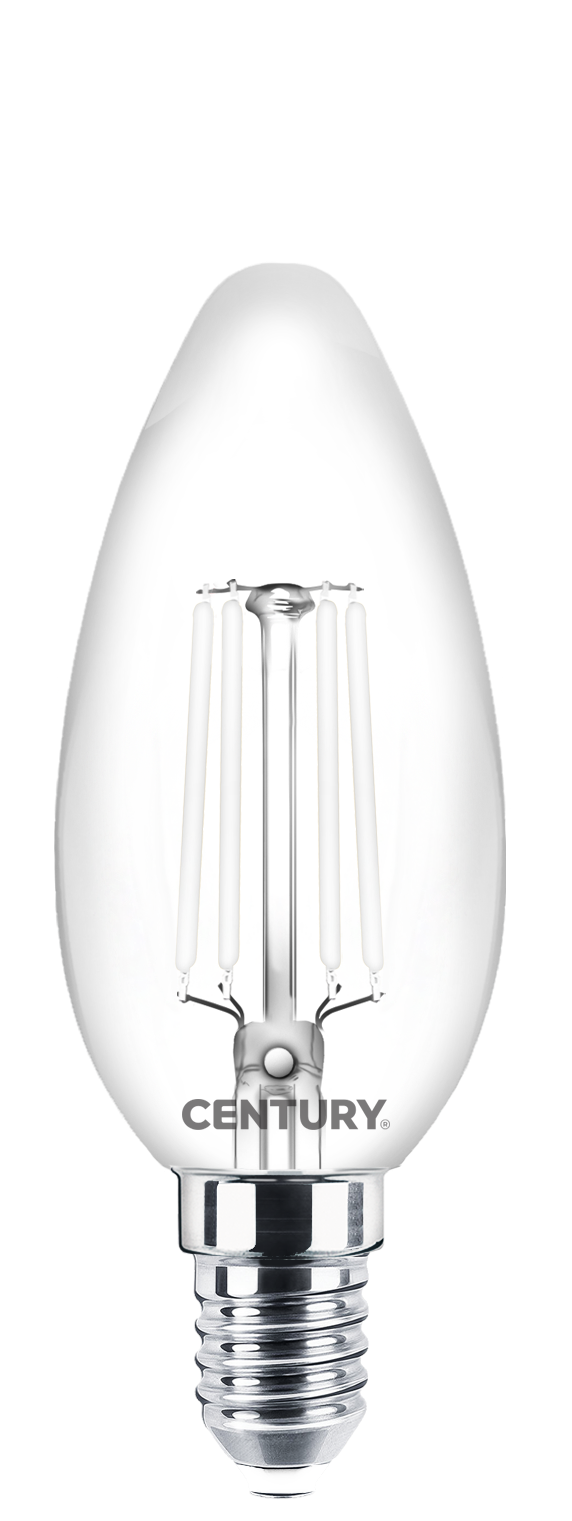 CENTURY LED FILAMENT SVÍČKA 4,5W E14 2700K 470lm bílé vlákno