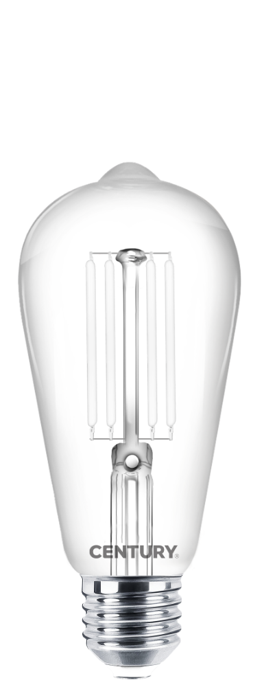 CENTURY FILAMENT LED E27 7,50W 2700K 806lm bílé vlákno