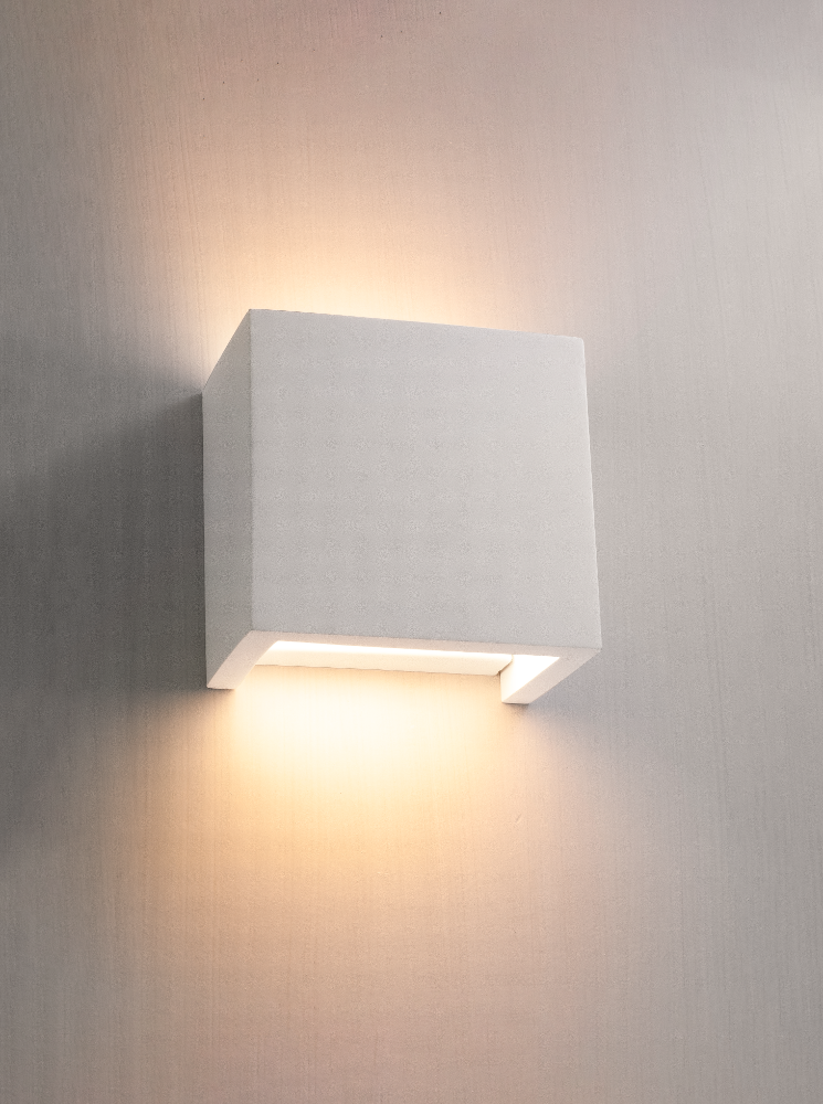 CENTURY JESSY nástěnné sádrové svítidlo G9 125x125mm