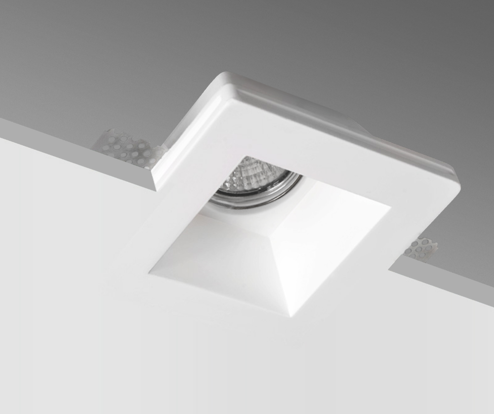 CENTURY JESSY Sádrové svítidlo čtvercové pro GU10