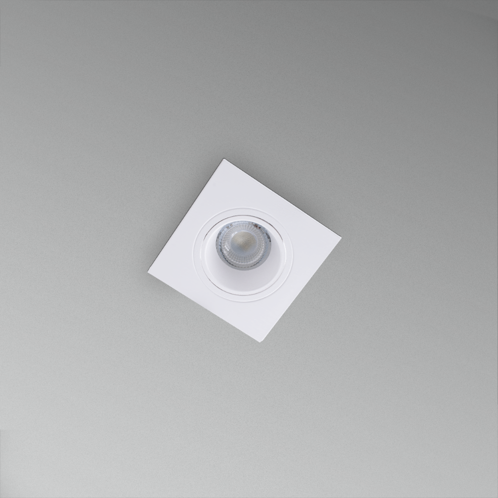 CENTURY KLIK vestavný korpus čtverec bodovka pro LED žárovku bílá