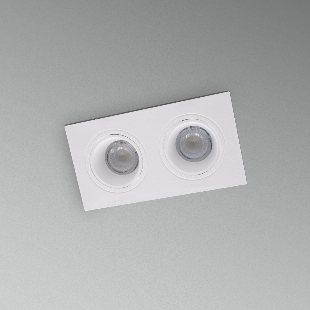 CENTURY KLIK vestavný korpus bodovka pro 2 LED žárovky bílá