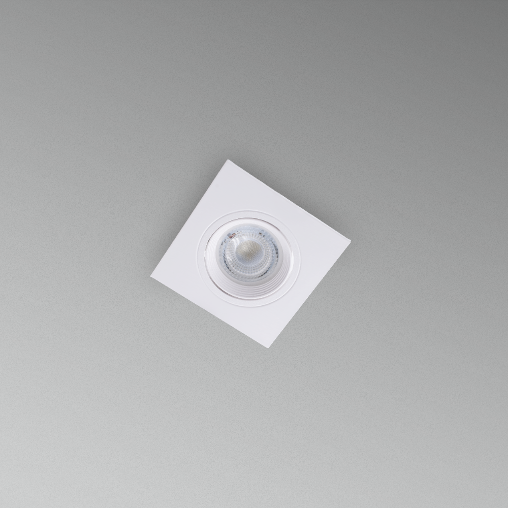 CENTURY KLIK vestavný korpus čtverec bodovka pro LED žárovku bílá