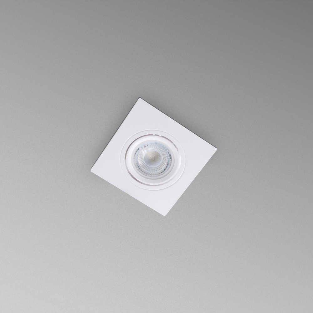 CENTURY KLIK vestavný korpus čtverec bodovka pro LED žárovku bílá