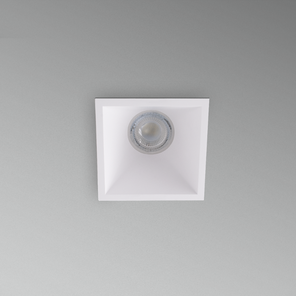 CENTURY KLIK vestavný korpus čtverec bodovka pro LED žárovku bílá