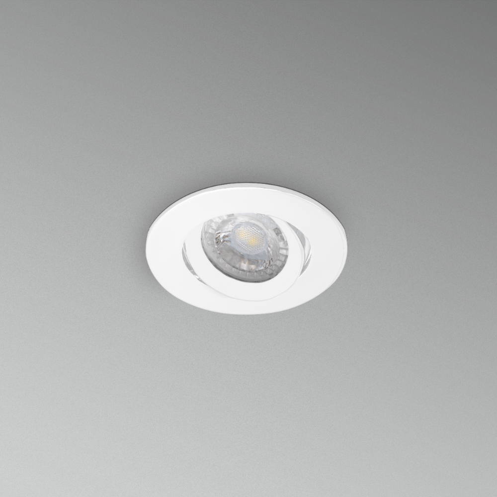 CENTURY KLAK vestavný korpus bodovka pro LED žárovku bílý výklopný včetně držáku na žárovku GU10