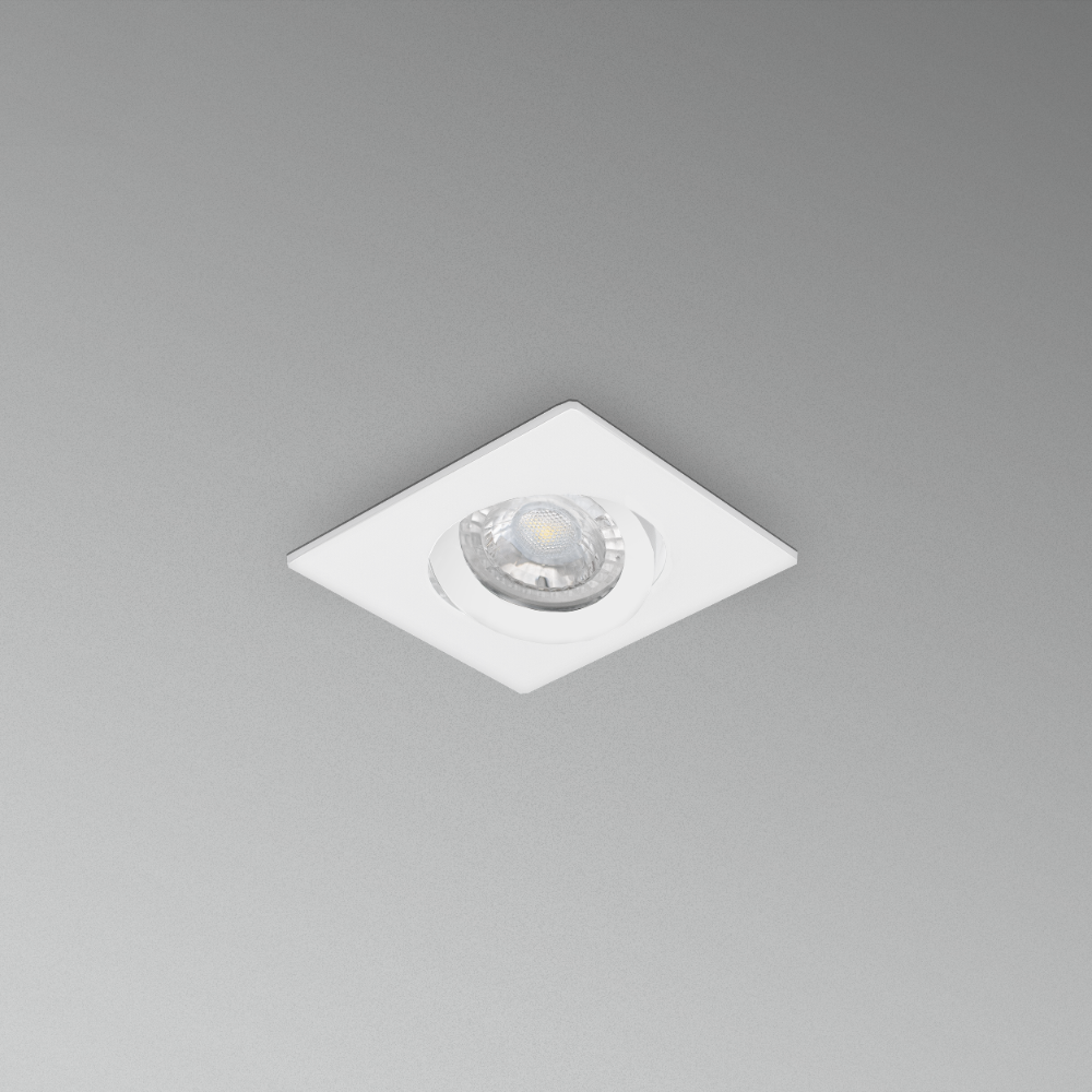 CENTURY Klak vestavný korpus bodovka pro LED žárovku bílá výklopný včetně držáku na žárovku GU10