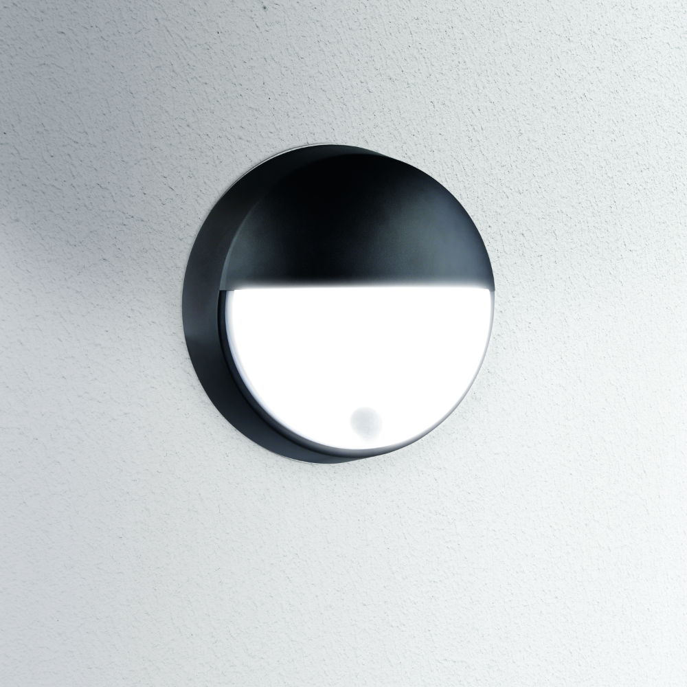 CENTURY OASI LED nástěnné svítidlo 14W CCT 1000lm IP54 cover černé senzor