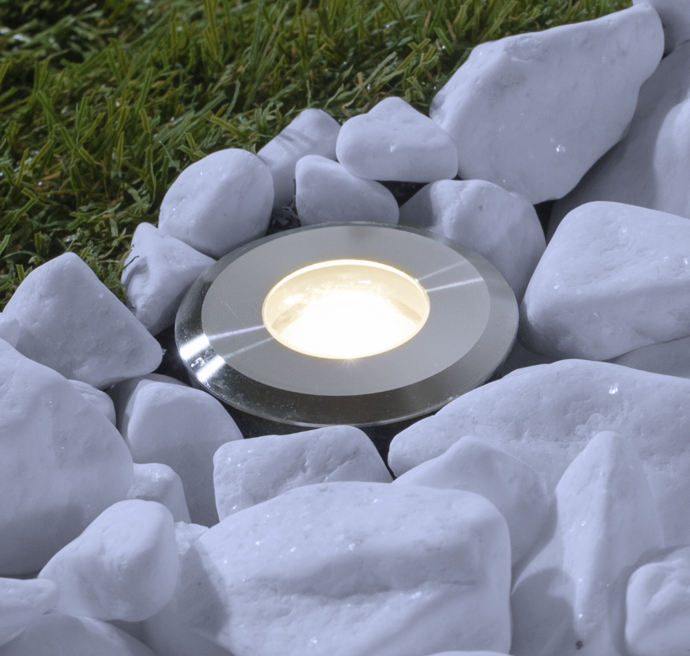 CENTURY PAVI zemní svítidlo 37mm 1W 24V AC/DC 3000K 80Lm IP67 IK06