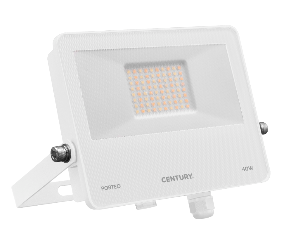 CENTURY PORTEO CCT LED reflektor 40W 3000/4000/6500K 4600lm IP65 bílý s připojením přímo do svítidla
