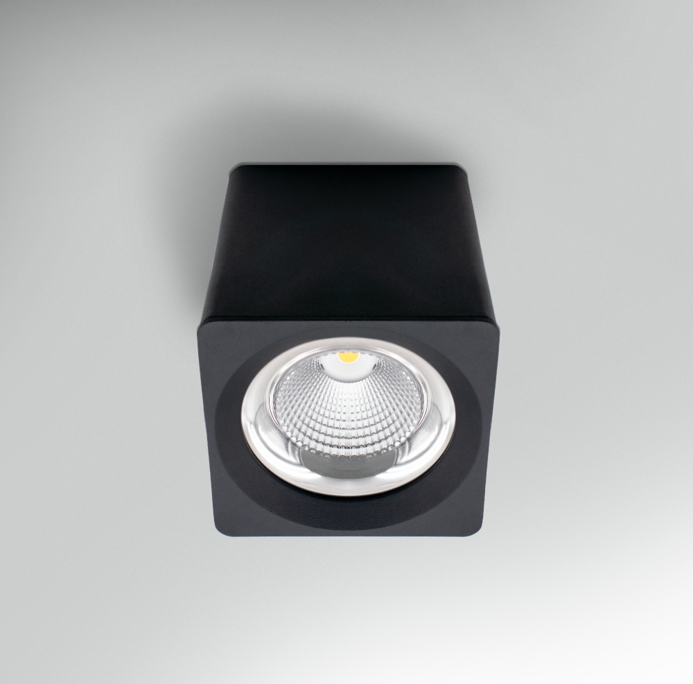 CENTURY QUBE LED stropní svítidlo 35W 3000K 3675lm černé
