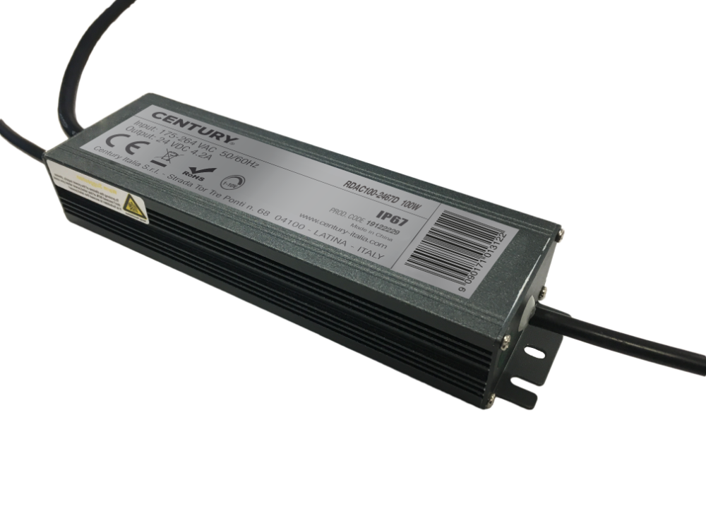 CENTURY Napájecí zdroj RDAC100-2467D 100W 24V IP67 stmívatelný 1-10V