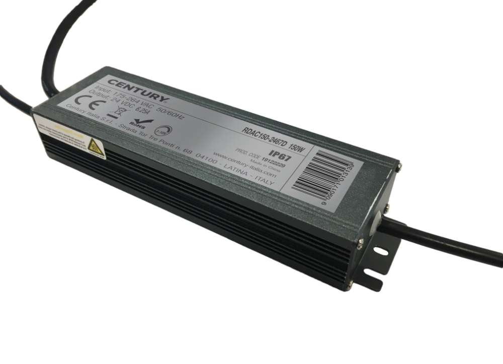 CENTURY Napájecí zdroj RDAC150-2467D 150W 24V IP67 stmívatelný 1-10V