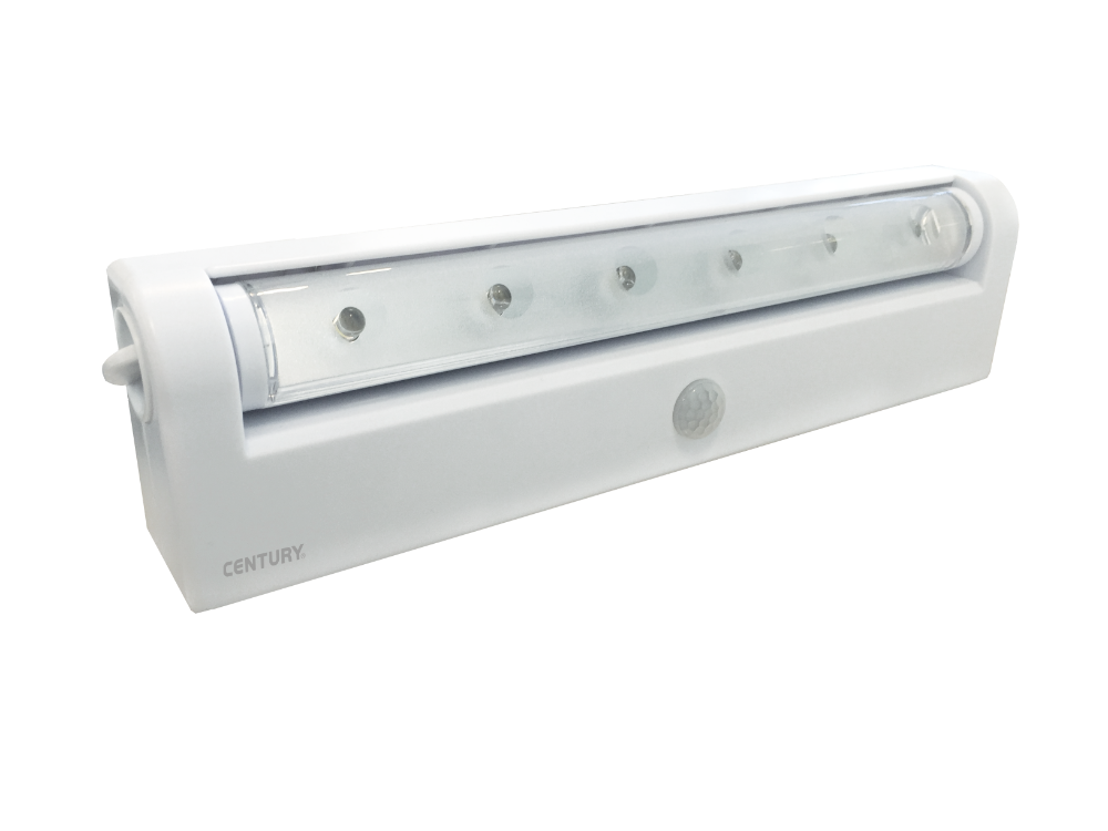 LED SVÍTIDLO SENSOR otočné 25d 0,4W 4000K 40Lm 120d IP20 na baterie 3x1,5V AAA