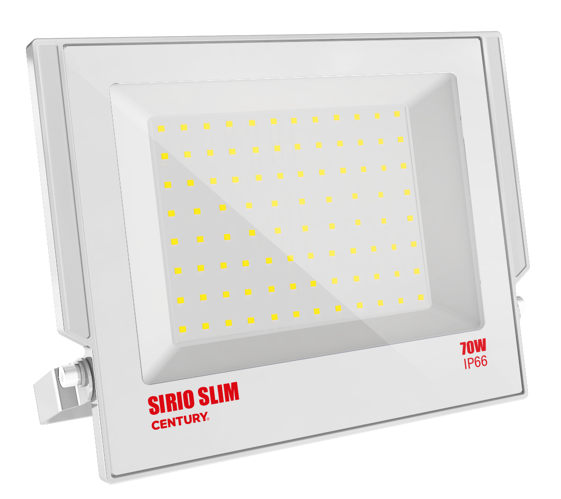CENTURY Sirio Slim reflektor 70W 4000K 7350lm IP66 bílý
