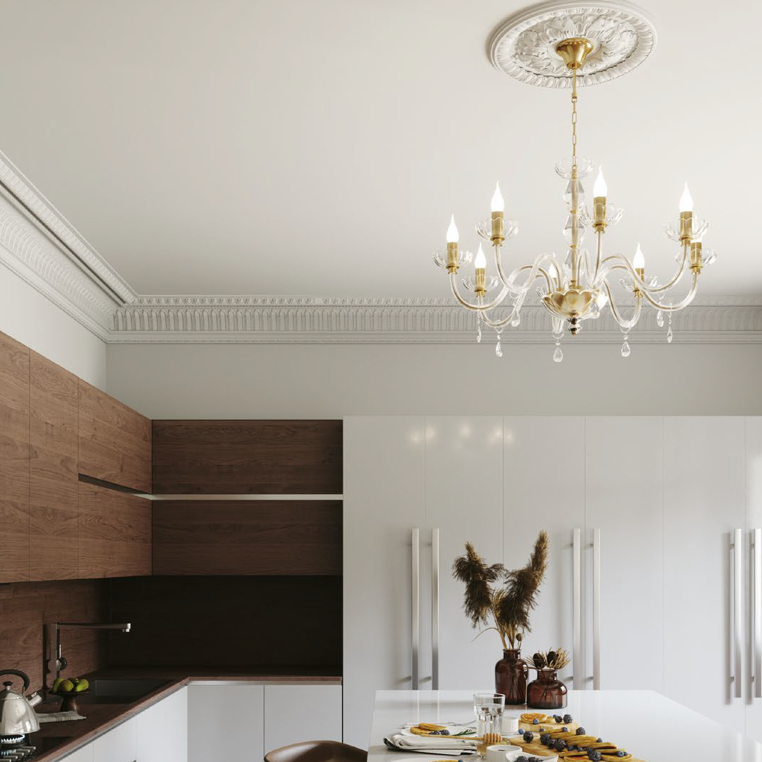 FAN Europe Svítidlo RIFLESSO Závěsné 15xE14 Zlaté IP20