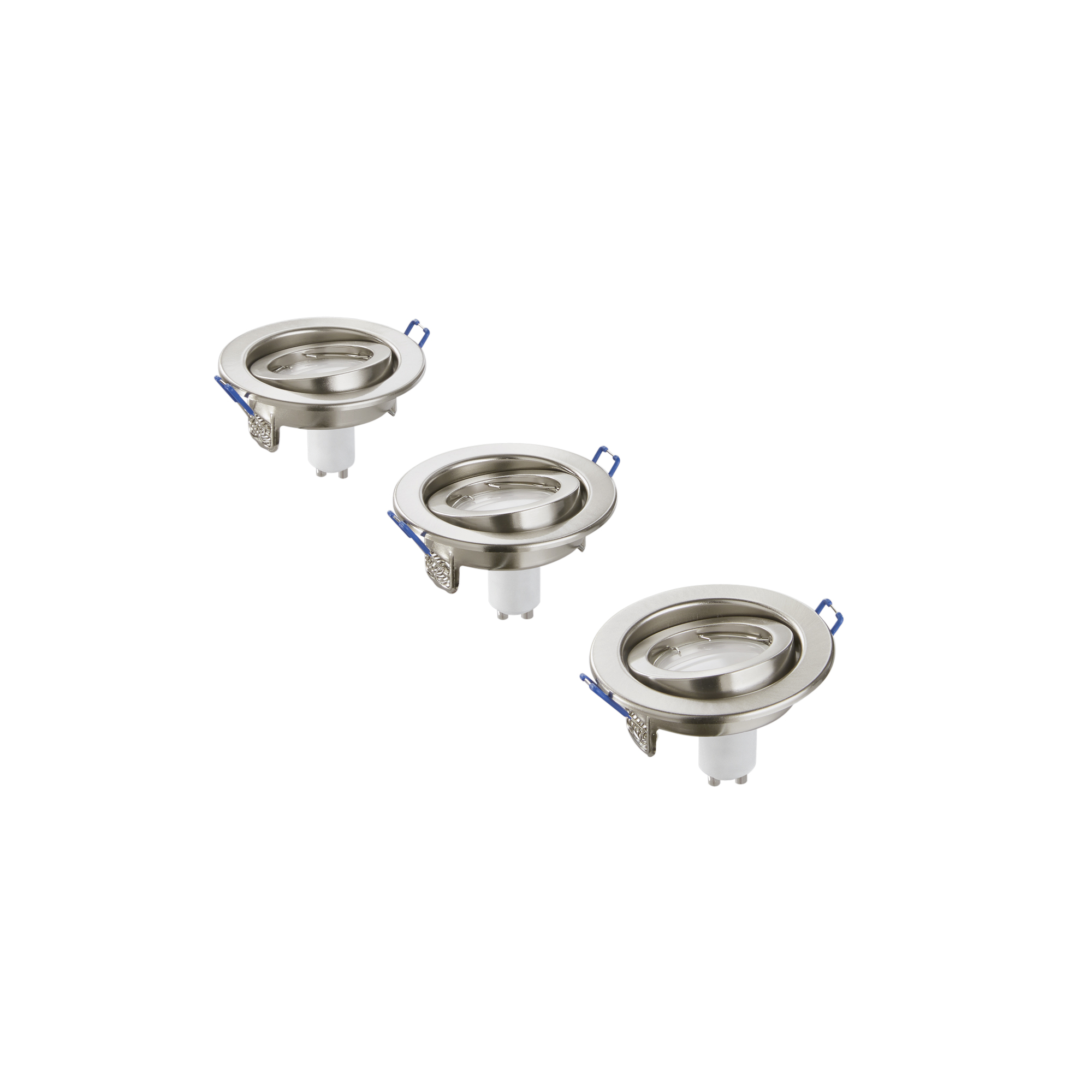 FAN Europe Svítidlo MATRIX Vestavné 3ks x 5W 413lm 3000K Chrom/Stříbrná GU10 IP20 výklopné 15°